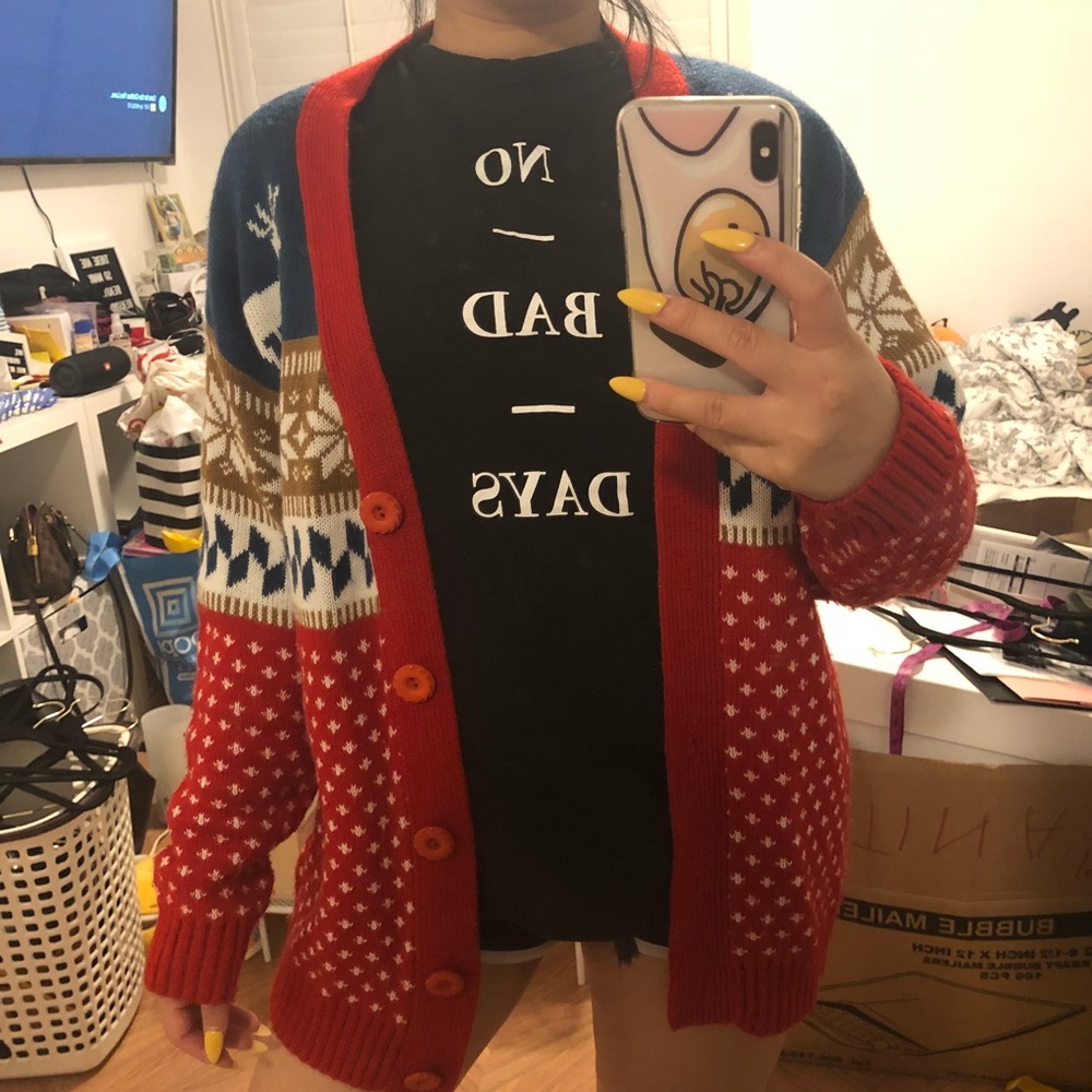 Oversized Winter Christmas Knit Cardigan